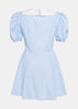Blue Pinstripe Poplin Mini Dress