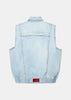 Acid Blue Oversized Denim Vest