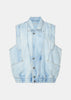 Acid Blue Oversized Denim Vest