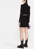 Black Tweed Lurex Mini Skirt