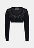 Black Mohair Cropped Sweater