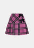 Pink Tartan Print Silk Skirt