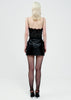 Black Crodo Leather Mini Skirt