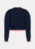 Navy Mohair Strawberry Sweater