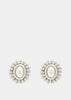 Crystal & Pearl Oval Earrings