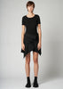Black Wrap-Style Miniskirt