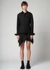 Black Wrap-Style Miniskirt