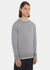 Grey Melange Fox Patch Sweater