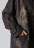 Brown Wool Print Coat