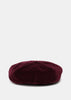 Burgundy Casquette Velvet Hat
