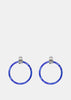 Blue Medium Hoop Earrings