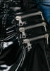 Black Latex Triple-Zip Mini Skirt
