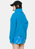 Blue Hybrid Cropped Turtleneck Sweater
