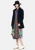 Navy & Multicolor Reversible Layered Coat