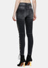 Black Rinsed Lace-Up Jeans