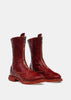 Red 310WZ Front Zip Army Boots