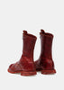 Red 310WZ Front Zip Army Boots