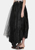 Black Mixed Silk Skirt