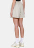 Beige Logo Embroidery Shorts
