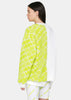 White & Green Fleece Sweatshirt