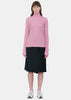 Metallic Pink Turtleneck Sweater