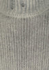 Light Grey Distressed High Neck Sweater