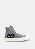 Grey Converse Black Heart Chuck 70 Sneakers