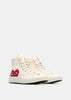 Ivory Converse Red Heart Chuck 70 Sneakers