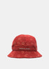 Red Logo Denim Bell Bucket Hat