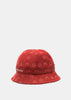 Red Logo Denim Bell Bucket Hat