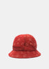 Red Logo Denim Bell Bucket Hat