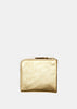 Gold Leather Zip Wallet