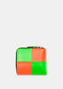 Fluo Green & Orange Zip Wallet