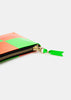 Fluo Green & Orange Zip Wallet
