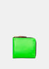Blue & Green Leather Zip Wallet