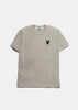 Grey & Black Double-Heart T-Shirt