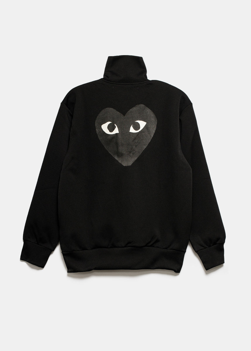 Black Big Heart Track Jacket | LEISURE CENTER
