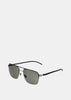 Dark Grey Solid COLBY Sunglasses