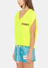 Neon Yellow Logo Embroidery Knit Vest