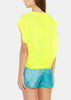 Neon Yellow Logo Embroidery Knit Vest