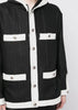 Black & White Hooded Tweed Jacket