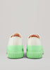 White & Light Green Platform Sneakers
