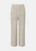 Greyish Beige Pleated Thicker Pants