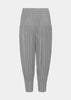 Cool Grey Pleated Fluffy Basics Pants