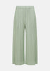 Pastel Green Pleated Wide-Leg Pants