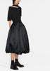 Black Puff Midi Skirt