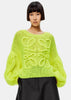 Neon Yellow Anagram Mohair Sweater
