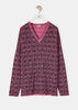 Pink & Black Oversized Anagram Sweater