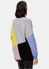 Grey & Yellow Graphic Polo Sweater