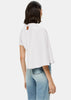 White Cropped Draped Top